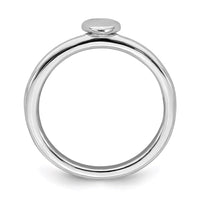 Sterling Silver Stackable Expressions Rhodium Puffed Heart Ring | QSK1989 ,