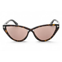 Tom Ford Women's Sunglasses - Dark Havana Plastic Cat Eye Shape Frame | FT0740 52E ,