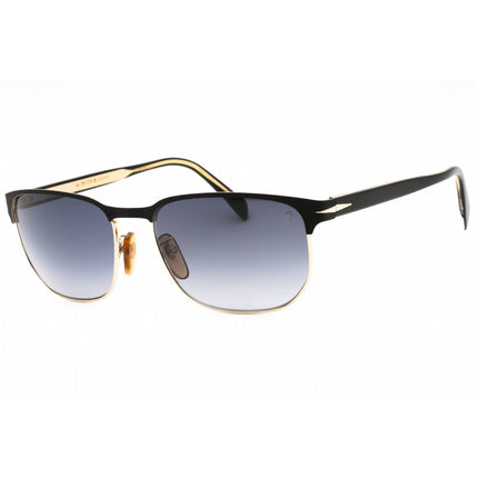 David Beckham Men's Sunglasses - Matte Black Gold Oval Frame | DB 1131/S 0I46 9O ,