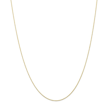 10K Rose Gold .5 mm Carded Cable Rope Chain | 10K5RR ,