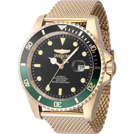 Invicta Men's Dive Watch - Pro Diver Automatic Black Dial Yellow Gold Bracelet | 47967 ,