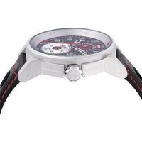 Invicta Men's Watch - Invicta Racing Quartz Silver Case Black Leather Strap | 47533 ,