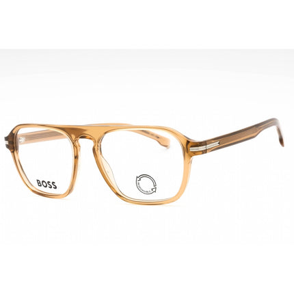Hugo Boss Men's Eyeglasses - Beige Plastic Square Full Rim Frame | BOSS 1510 010A 00 ,