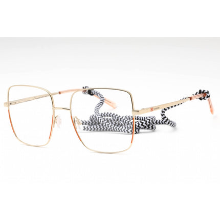 M Missoni Women's Eyeglasses - Gold Peach Metal Square Full Rim | MMI 0021 0K67 00 ,