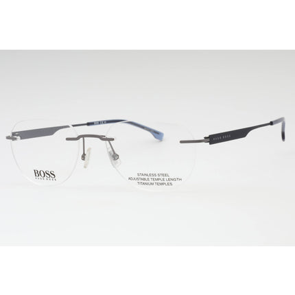 Hugo Boss Men's Eyeglasses - Matte Ruthenium Blue Metal Frame | BOSS 1265/B 09T9 00 ,