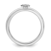 Sterling Silver Stackable Expressions Rhodium Girl Ring | QSK1936 ,