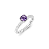 Sterling Silver Stackable Expressions Amethyst Ring | QSK1099 ,