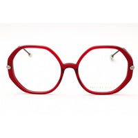 Philipp Plein Women's Eyeglasses - Shiny Transparent Red Geometric | VPP053S 09WA ,