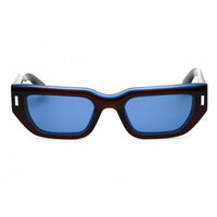 Calvin Klein Unisex Sunglasses - Brown/Azure Rectangular Full Rim Frame | CK24500S 227 ,