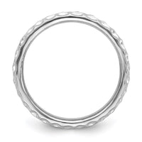 Sterling Silver Stackable Expressions Rhodium Ring | QSK275 ,