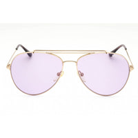 Tom Ford Unisex Sunglasses - Shiny Rose Gold Metal Pilot Shape Frame | FT0497 28Y ,