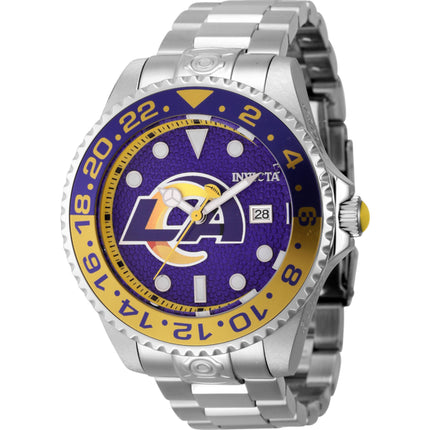Invicta Men's Watch - NFL Los Angeles Rams Automatic Silver Bracelet Date | 45030 ,