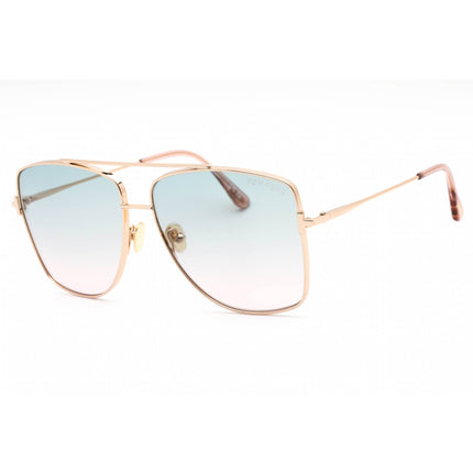 Tom Ford Men's Sunglasses - Shiny Rose Gold Frame Gradient Green Lens | FT0838 28P ,