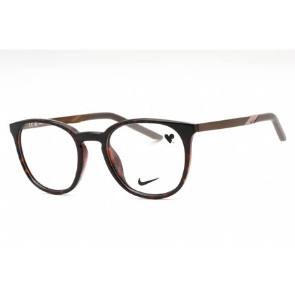 Nike Unisex Eyeglasses - Tortoise Plastic Round Frame Clear Demo Lens | NIKE 7257 239 ,