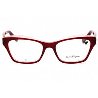 Salvatore Ferragamo Women's Eyeglasses - Burgundy/Rose Acetate Cat Eye | SF2951 614 ,
