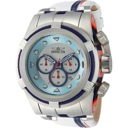 Invicta Men's Watch - Bolt Zeus Light Blue and Silver Tone Dial Leather Strap | 43788 ,