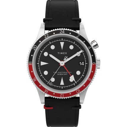 Timex Men's Watch - Waterbury Quartz Black Dial Synthetic Rubber Strap | TW2W22800VQ ,