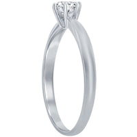 Classic Women's 4.5mm Solitaire CZ 6-prong Ring - W-2792 ,