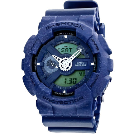 Casio Men's Watch - G-Shock Quartz Blue Resin Dial Strap Analog Digital | GA110HT-2A ,