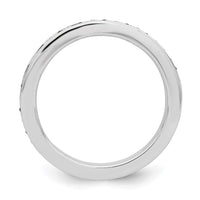 Sterling Silver Stackable Expressions Black & White Diamond Ring | QSK1053 ,