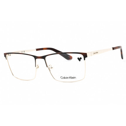 Calvin Klein Men's Eyeglasses - Havana/Gold Metal Rectangular Full Rim | CK22102 213 ,