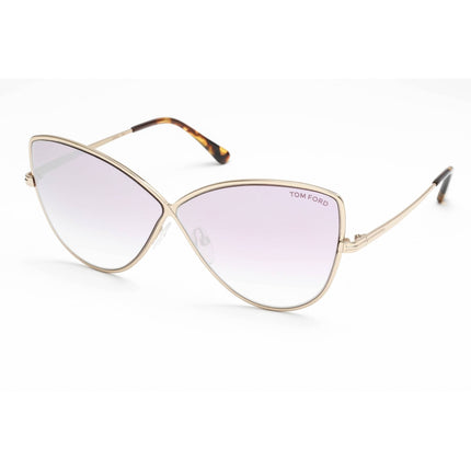 Tom Ford Unisex Sunglasses - Shiny Rose Gold Frame Pink Gradient Lens | FT0569 28Z ,