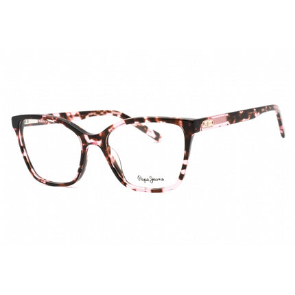 Pepe Jeans Women's Eyeglasses - Gloss Pink Horn Plastic Cat Eye Frame | PJ3454 C2 ,