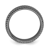 Sterling Silver Stackable Expressions Black-plated Ring | QSK309 ,