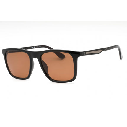Police Men's Sunglasses - Shiny Transparent Grey Plastic Square Frame | SPLF17 0705 ,