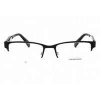 Salvatore Ferragamo Men's Eyeglasses - Matte Black Metal Half Rim Frame | SF2222 002 ,