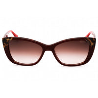 Guess Women's Sunglasses - Burgundy Cat Eye Plastic Full Rim Frame | GU7511 66F ,