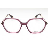 Police Women's Eyeglasses - Transparent Purple Plastic Geometric Frame | VPLD23 0B87 ,