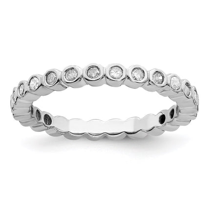 Sterling Silver Stackable Expressions Diamond Ring | QSK332 ,