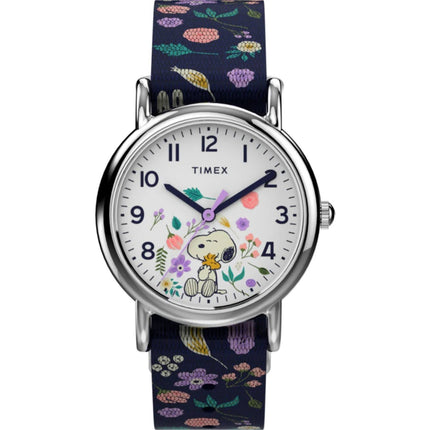 Timex Women's Watch - Weekender Peanuts White Dial Fabric Strap Quartz | TW2V45900JT ,