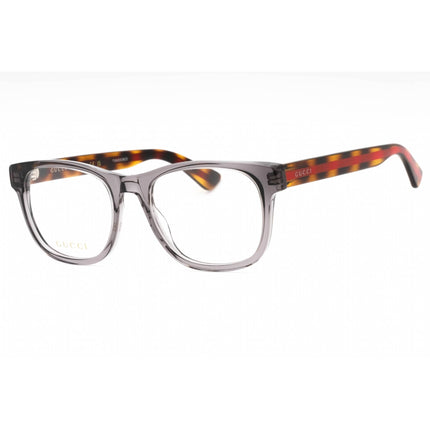 Gucci Men's Eyeglasses - Grey Havana Acetate Square Frame Clear Lens | GG0004ON 004 ,