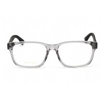 Gucci Unisex Eyeglasses - Grey Plastic Rectangular Shape Full Rim Frame | GG0011O 007 ,