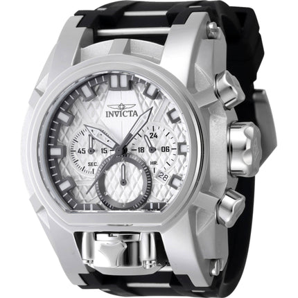Invicta Men's Watch - Bolt Zeus Magnum Quartz Chrono Silver and Black Strap | 47531 ,