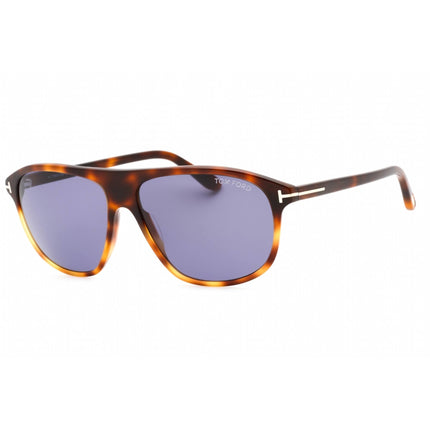 Tom Ford Men's Sunglasses - Havana/Other Plastic Pilot Frame Blue Lens | FT1027 56V ,