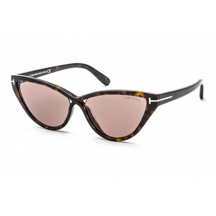Tom Ford Women's Sunglasses - Dark Havana Plastic Cat Eye Shape Frame | FT0740 52E ,