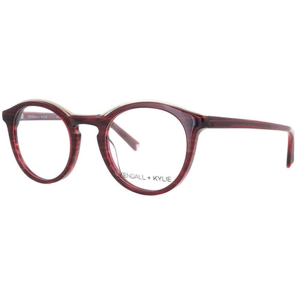 Kendall + Kylie Women's Eyeglasses - Burgundy Frame Demo Lens | KKO112 NOELLE 605 ,