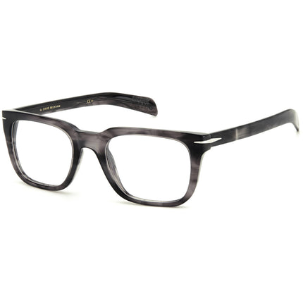 David Beckham Men's Eyeglasses - Grey Horn Plastic Rectangular Frame | DB-7070 02W8 ,