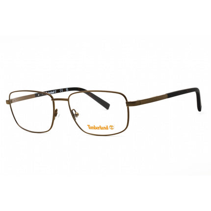Timberland Men's Eyeglasses - Shiny Dark Brown Metal Rectangular Frame | TB1726 048 ,