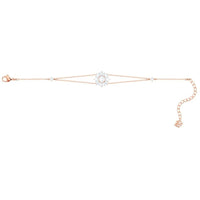 Swarovski Women's Bracelet - Sunshine White Crystal Motif Rose Gold Plated | 5451357 ,