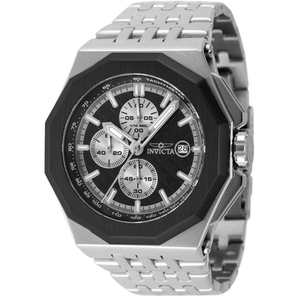 Invicta Men's Watch - Akula Chronograph Silver Tone and Black Dial Bracelet | 47390 ,