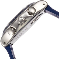 Swatch Men's Watch - Frescoazul Chronograph Matte Navy Blue Rubber Strap | YVS439 ,