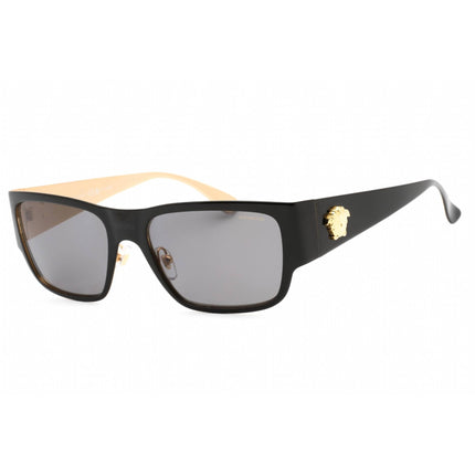 Versace Men's Sunglasses - Black Rectangular Frame Dark Grey Lens | 0VE2262 143381 ,
