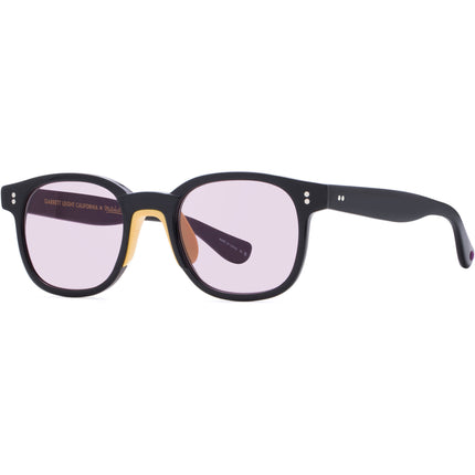 Garrett Leight Women's Sunglasses - Black Acetate Square Frame | MICHELL & NESS BK/PLU ,