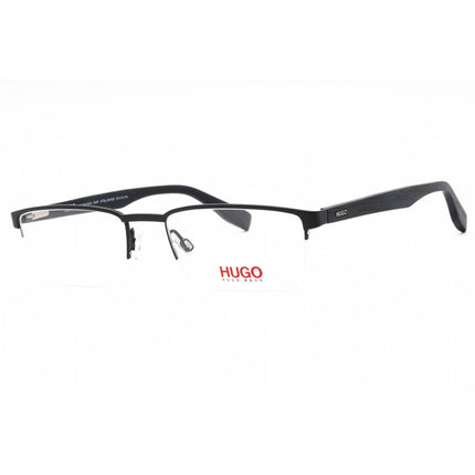 Hugo Men's Eyeglasses - Matte Blue Wood Rectangular Metal Frame | HG 0324 SAM 02WF 00 ,