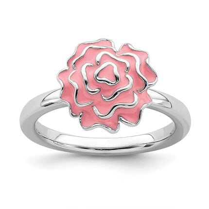 Sterling Silver Stackable Expressions Carnation Ring | QSK927 ,
