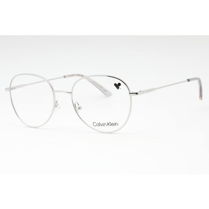 Calvin Klein Women's Eyeglasses - Silver Metal Oval Full Rim Frame | CK19130 045 ,